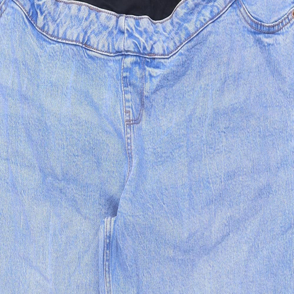 New Look Womens Blue Cotton Straight Jeans Size 18 Regular