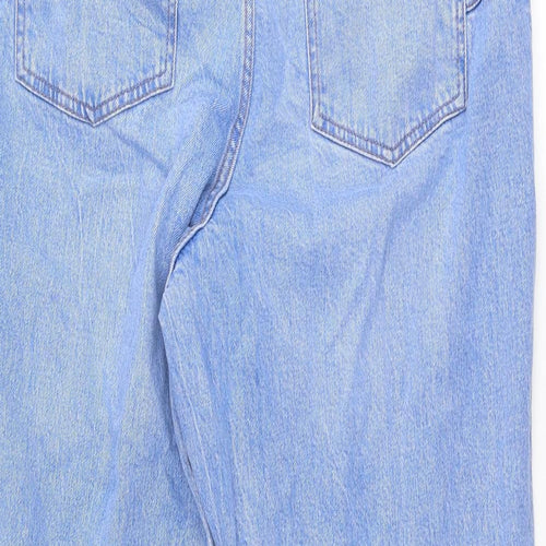 New Look Womens Blue Cotton Straight Jeans Size 18 Regular