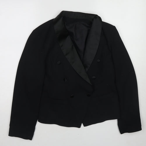 After Dark Womens Black Polyester Jacket Suit Jacket Size 12