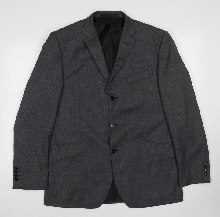 Marks and Spencer Mens Grey Polyester Jacket Suit Jacket Size 42 Regular