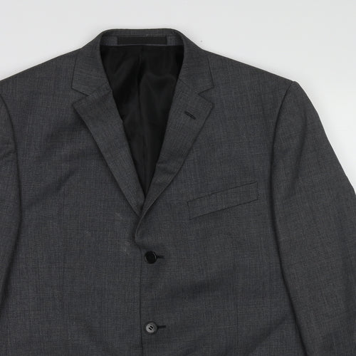 Marks and Spencer Mens Grey Polyester Jacket Suit Jacket Size 42 Regular