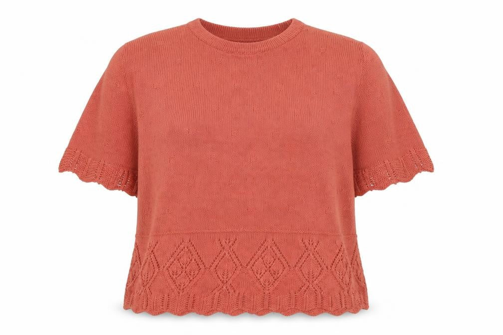 Made in England Womens Red Round Neck Acrylic Pullover Jumper Size M - Size M-L