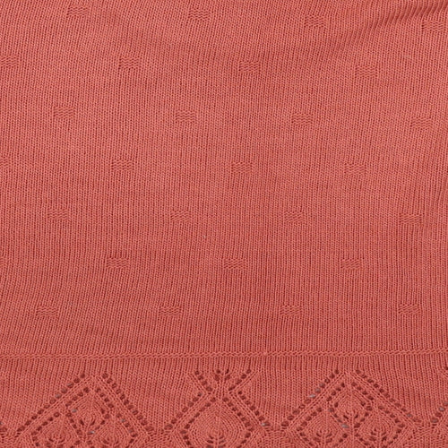 Made in England Womens Red Round Neck Acrylic Pullover Jumper Size M - Size M-L