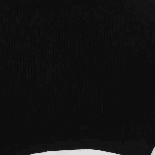 New Look Womens Black Round Neck Acrylic Pullover Jumper Size S