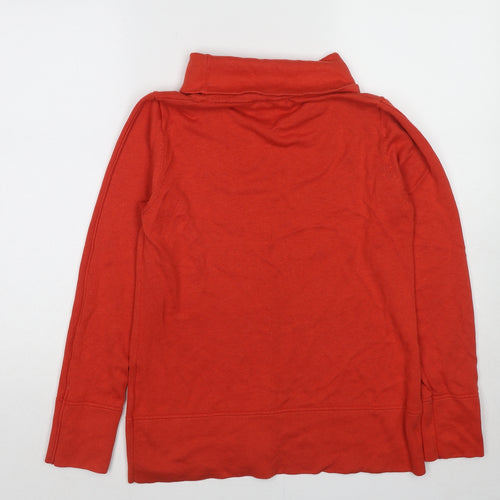 Signature Womens Red Roll Neck Acrylic Pullover Jumper Size M
