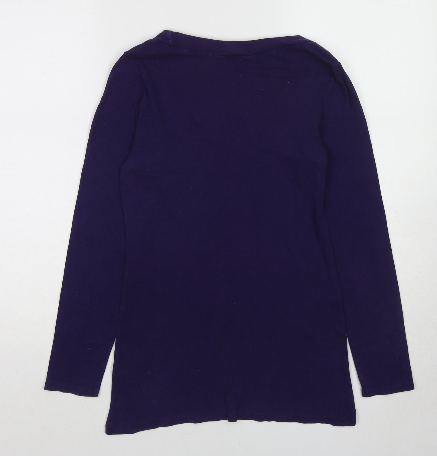 Dorothy Perkins Womens Purple Cotton Basic T-Shirt Size 14 Round Neck