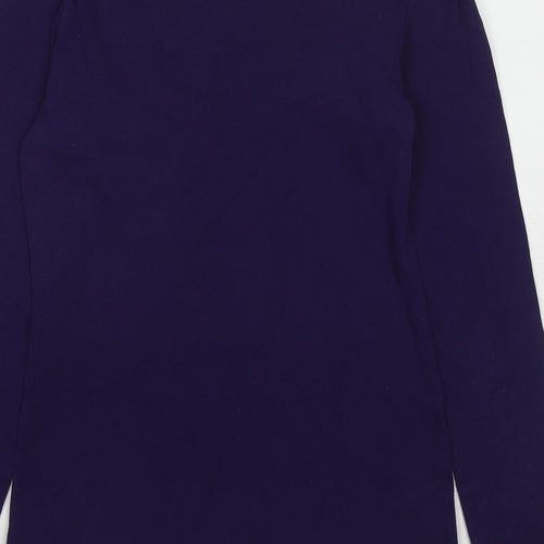 Dorothy Perkins Womens Purple Cotton Basic T-Shirt Size 14 Round Neck