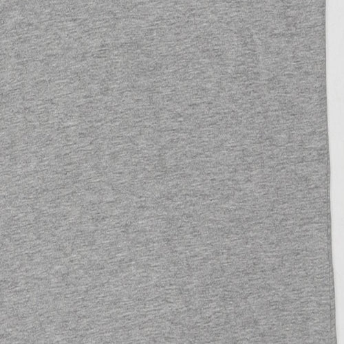 New Look Womens Grey Cotton Tank Dress Size 10 Round Neck Pullover