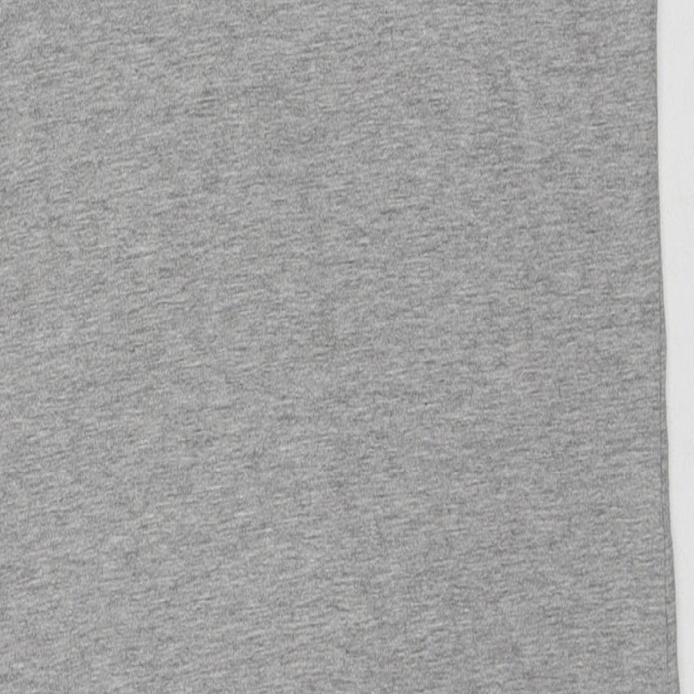 New Look Womens Grey Cotton Tank Dress Size 10 Round Neck Pullover