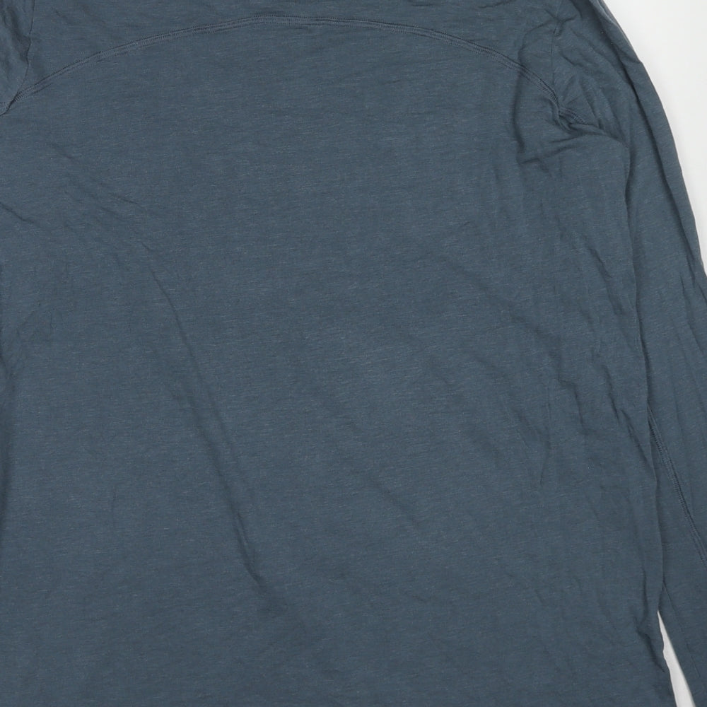 GOODMOVE Womens Blue Polyester Basic T-Shirt Size 16 Round Neck