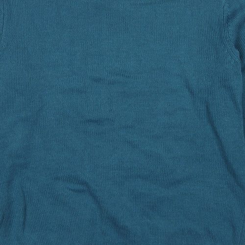 H&M Boys Blue Round Neck Acrylic Pullover Jumper Size 12-13 Years Pullover - Size 12-14 Just Chillin' Christmas