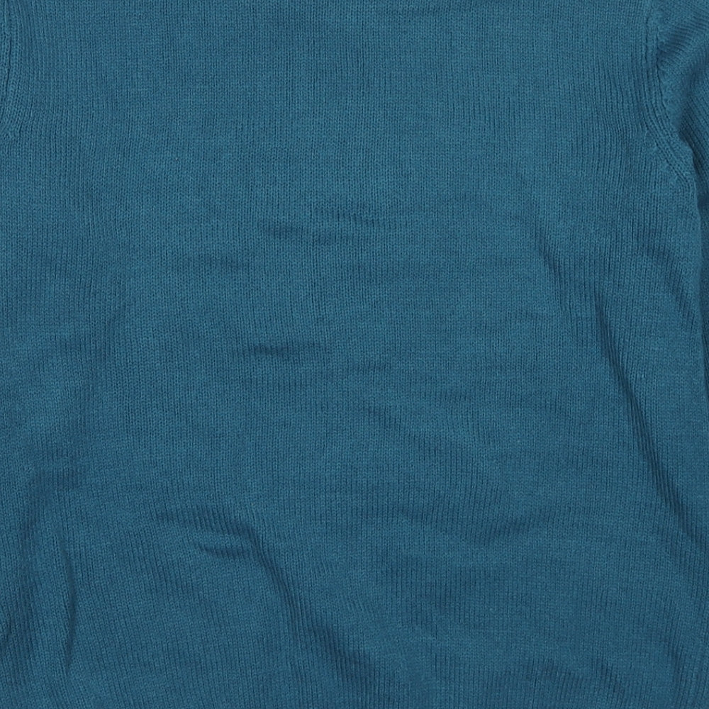 H&M Boys Blue Round Neck Acrylic Pullover Jumper Size 12-13 Years Pullover - Size 12-14 Just Chillin' Christmas