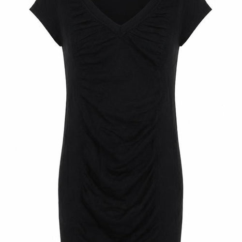 Horia Jeans Womens Black Viscose Jumper Dress Size S V-Neck Pullover