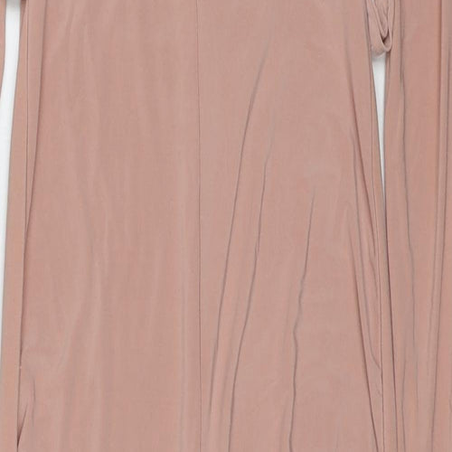 PRETTYLITTLETHING Womens Pink Viscose Jumpsuit One-Piece Size 8 Pullover