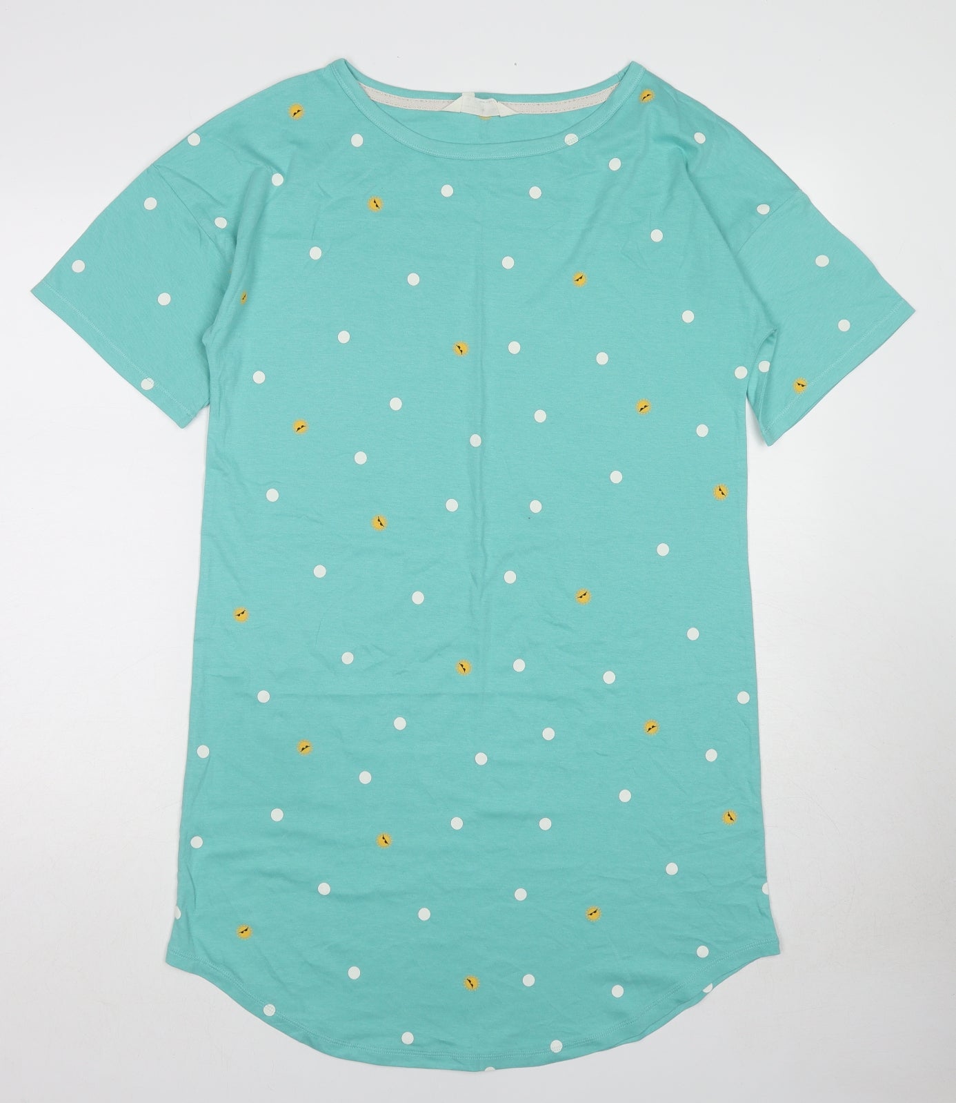 Marks and Spencer Womens Blue Polka Dot Cotton Top Dress Size 10 - Sun pattern