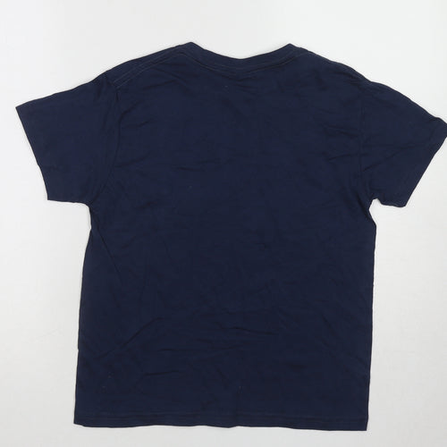Roly Boys Blue Polyester Basic T-Shirt Size 9-10 Years Round Neck Zip