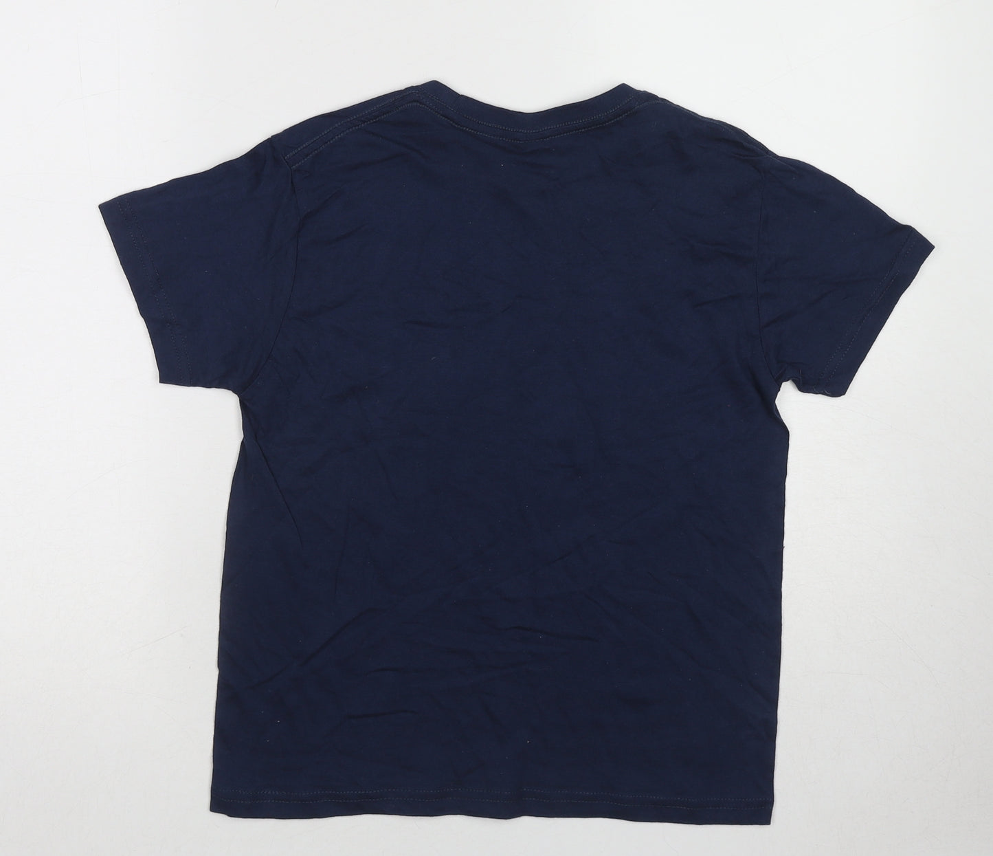 Roly Boys Blue Polyester Basic T-Shirt Size 9-10 Years Round Neck Zip