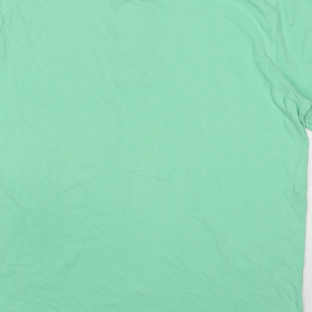Fox Mens Green Cotton Polo Size L Collared Pullover