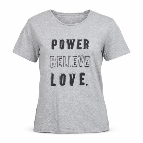 Marks and Spencer Womens Grey Cotton Basic T-Shirt Size S Round Neck - Power Believe Love.