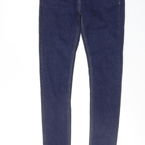 Bamboo Womens Blue Cotton Skinny Jeans Size 30 in Regular Zip