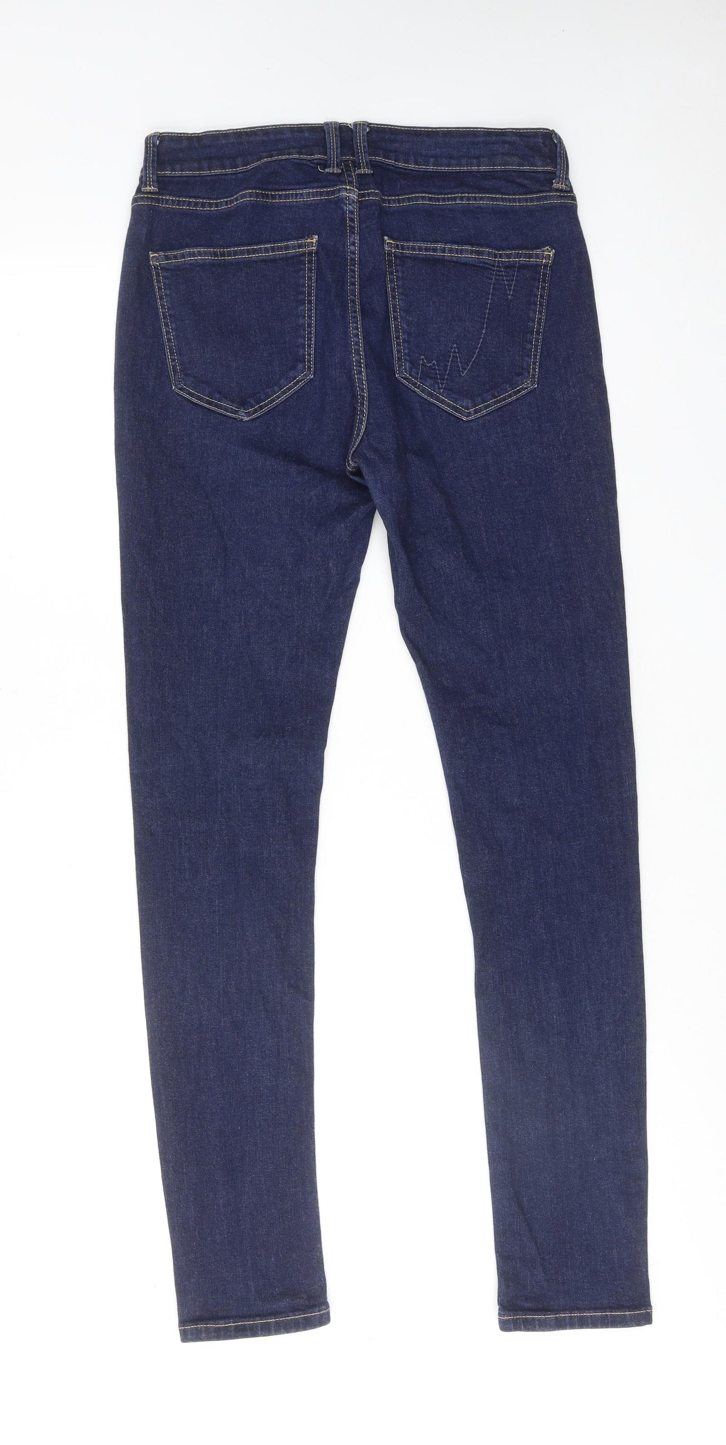 Bamboo Womens Blue Cotton Skinny Jeans Size 30 in Regular Zip