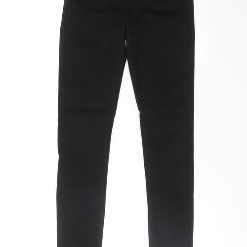 Denim & Co. Womens Black Cotton Skinny Jeans Size 6 Regular Zip