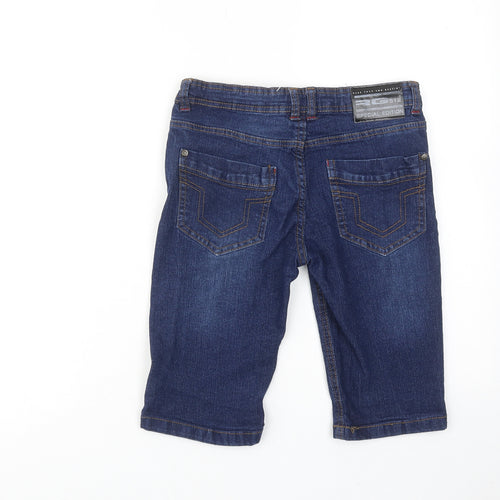 RG512 Boys Blue Cotton Bermuda Shorts Size 14 Years Regular Zip