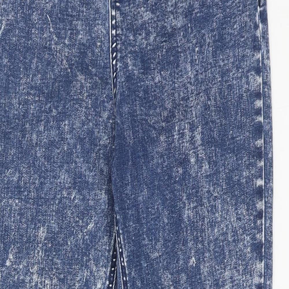 TU Womens Blue Cotton Skinny Jeans Size 14 Regular Zip
