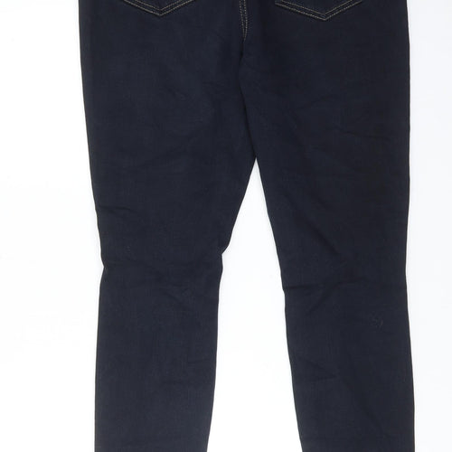George Womens Blue Cotton Skinny Jeans Size 14 Regular Zip