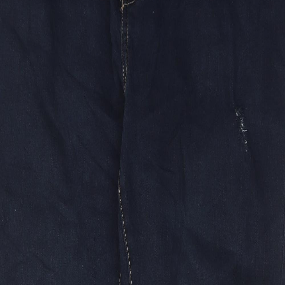 George Womens Blue Cotton Skinny Jeans Size 14 Regular Zip
