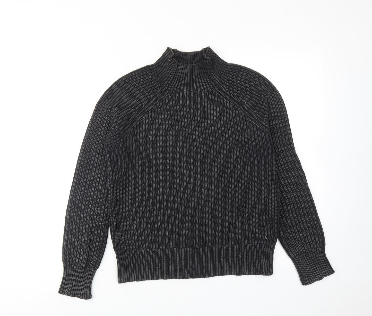 Replay Womens Black High Neck Acrylic Pullover Jumper Size S