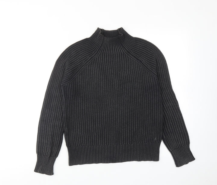 Replay Womens Black High Neck Acrylic Pullover Jumper Size S
