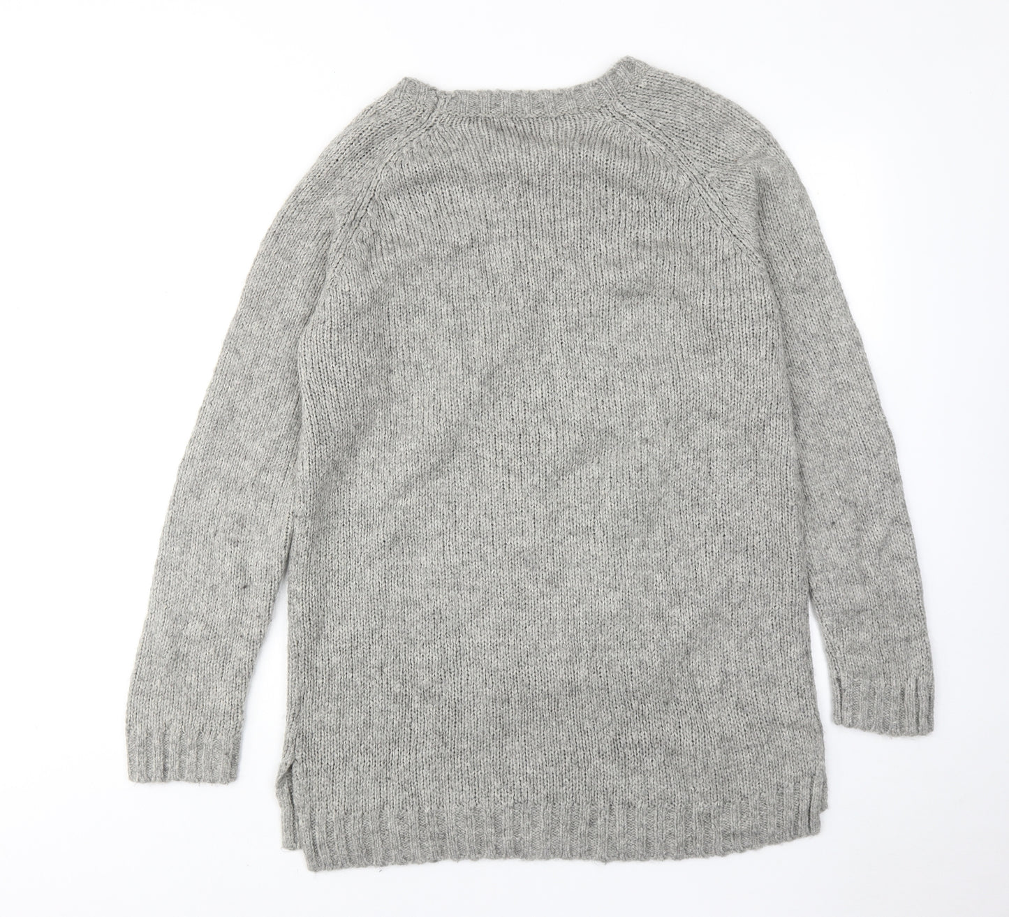 NEXT Womens Grey Boat Neck Acrylic Pullover Jumper Size 16 Pullover - Sheep