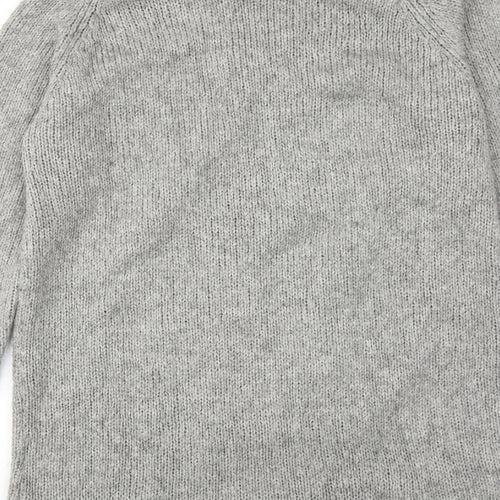 NEXT Womens Grey Boat Neck Acrylic Pullover Jumper Size 16 Pullover - Sheep