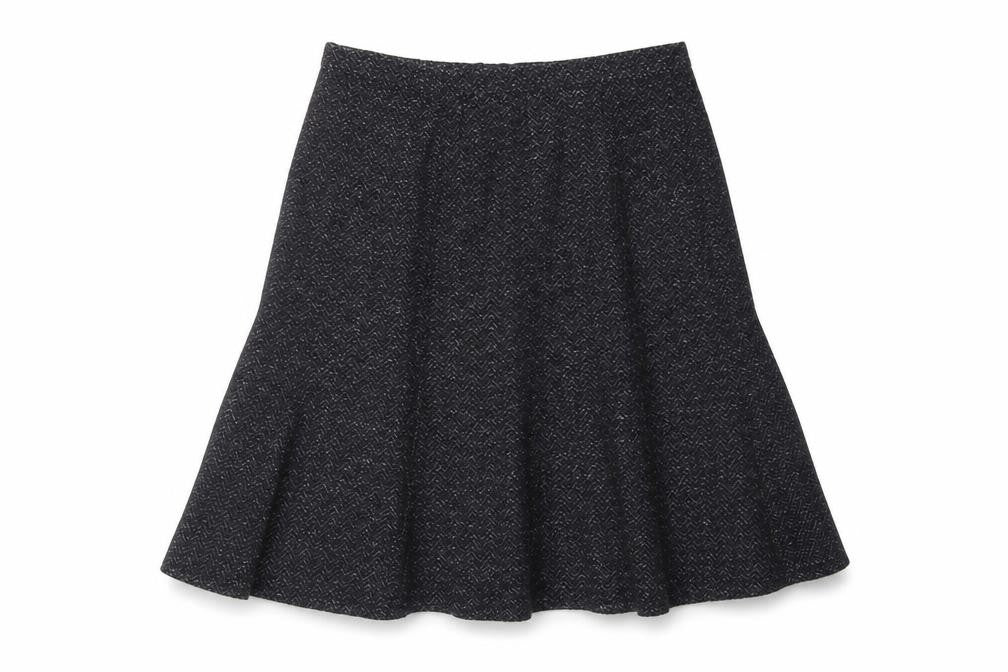 Marks and Spencer Womens Blue Geometric Acrylic Swing Skirt Size 14 Zip