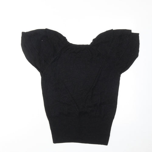 Ted Baker Girls Black V-Neck Viscose Cardigan Jumper Size 14 Years Button