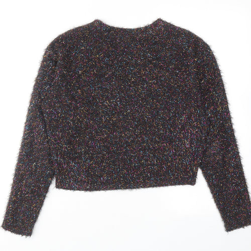 H&M Womens Multicoloured Round Neck Polyester Pullover Jumper Size XS