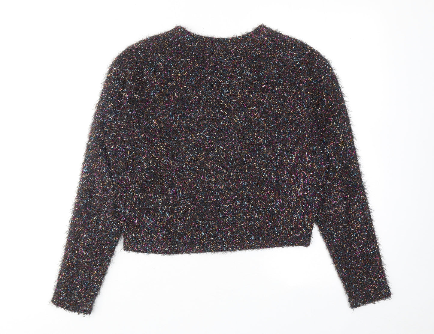 H&M Womens Multicoloured Round Neck Polyester Pullover Jumper Size XS