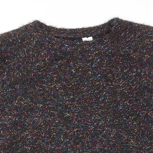 H&M Womens Multicoloured Round Neck Polyester Pullover Jumper Size XS