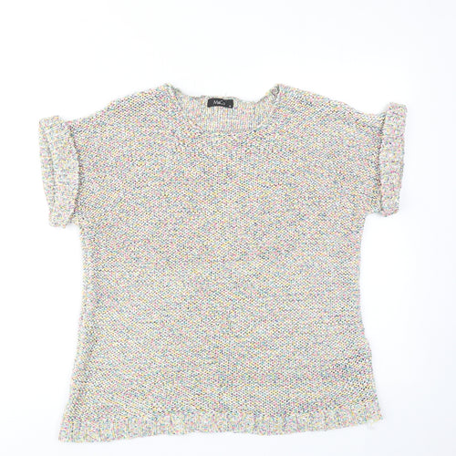 M&Co Womens Multicoloured Round Neck Cotton Pullover Jumper Size 18 Pullover