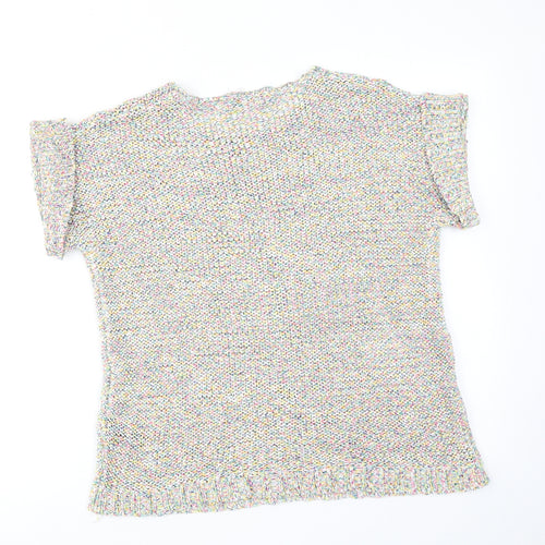 M&Co Womens Multicoloured Round Neck Cotton Pullover Jumper Size 18 Pullover