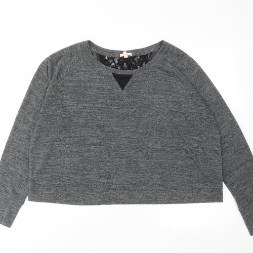 Victoria's Secret Womens Grey Round Neck Polyester Pullover Jumper Size L