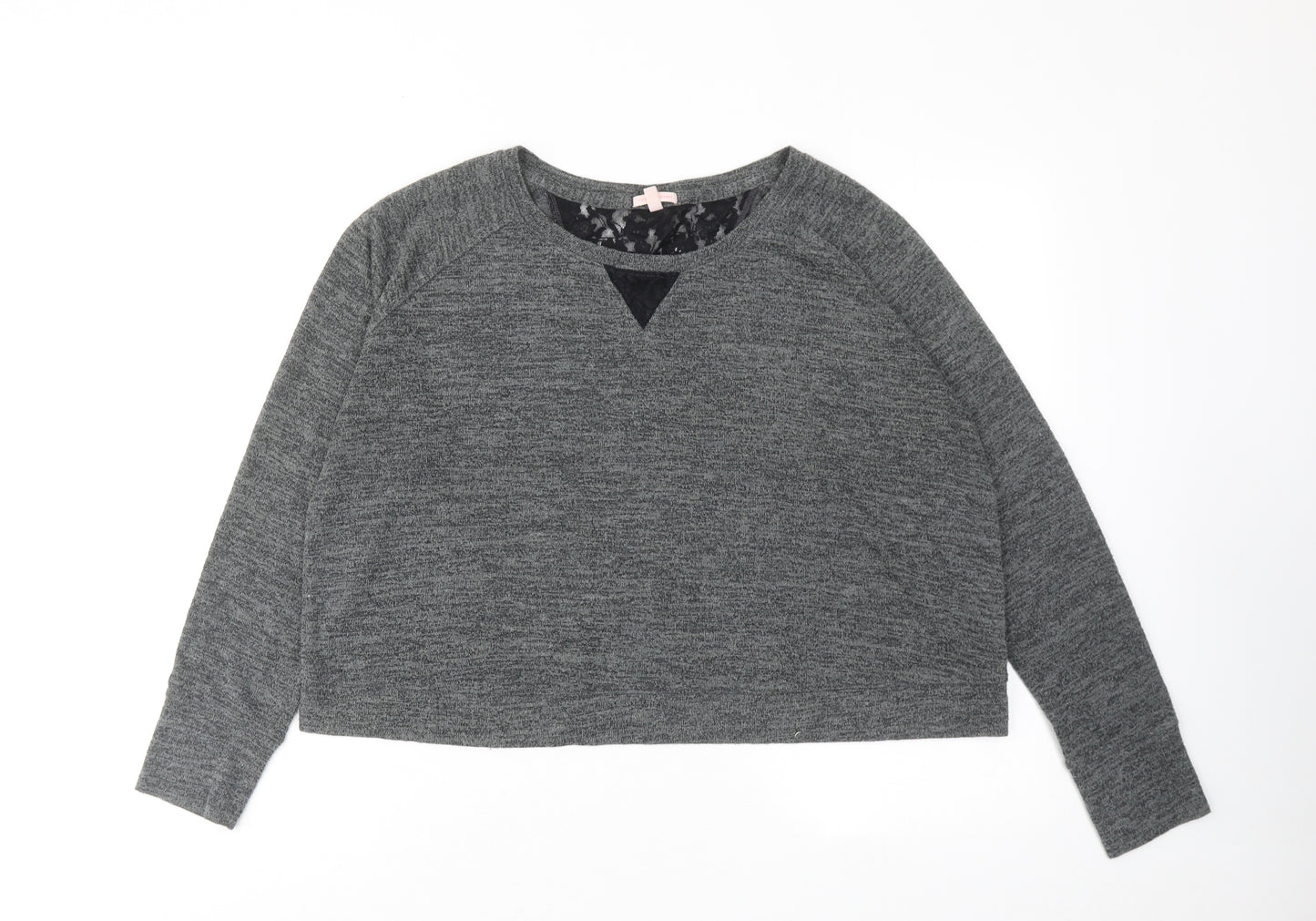 Victoria's Secret Womens Grey Round Neck Polyester Pullover Jumper Size L