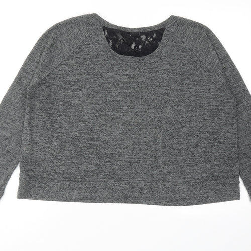 Victoria's Secret Womens Grey Round Neck Polyester Pullover Jumper Size L