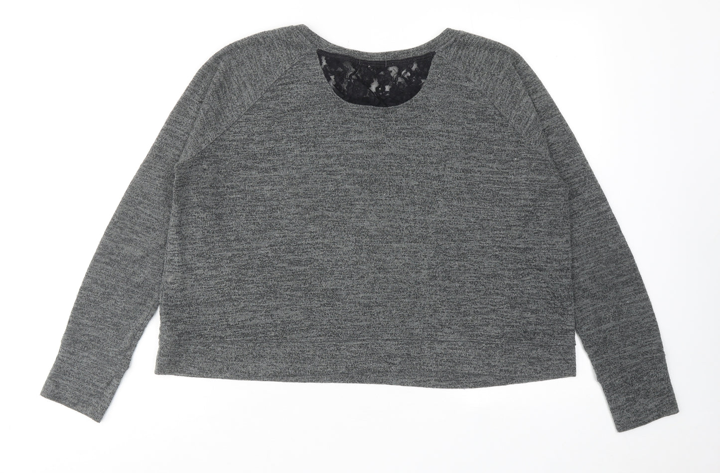 Victoria's Secret Womens Grey Round Neck Polyester Pullover Jumper Size L