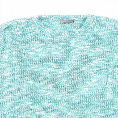Matrix Womens Blue Round Neck Acrylic Pullover Jumper Size M