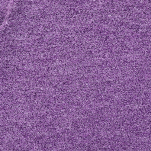 Damart Womens Purple V-Neck Acrylic Pullover Jumper Size 10