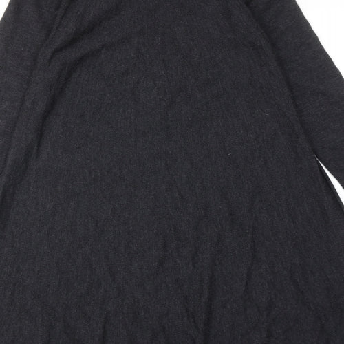 The White Company Womens Grey Wool Jumper Dress Size 12 Round Neck Pullover