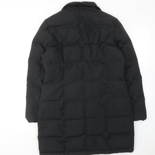 Per Una Womens Black Quilted Jacket Size M Button