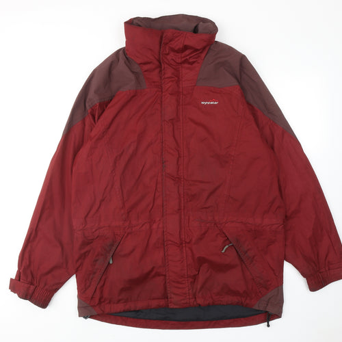 Wynnster Mens Red Windbreaker Jacket Size M Zip
